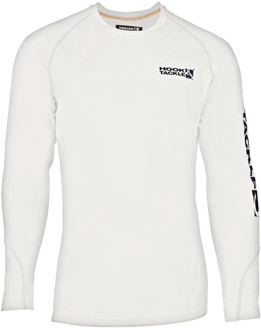 Hook & Tackle® Men's Seamount Long Sleeve Sun Protection Fishing Shirt - White