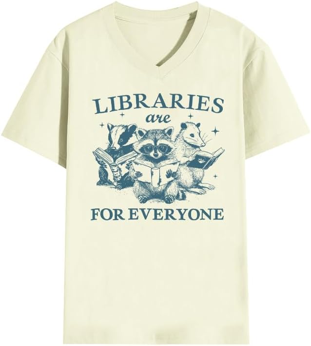 Libraries are for Everyone Shirt Libraries are for Everyone Tshirt - Creamy Yellow-1