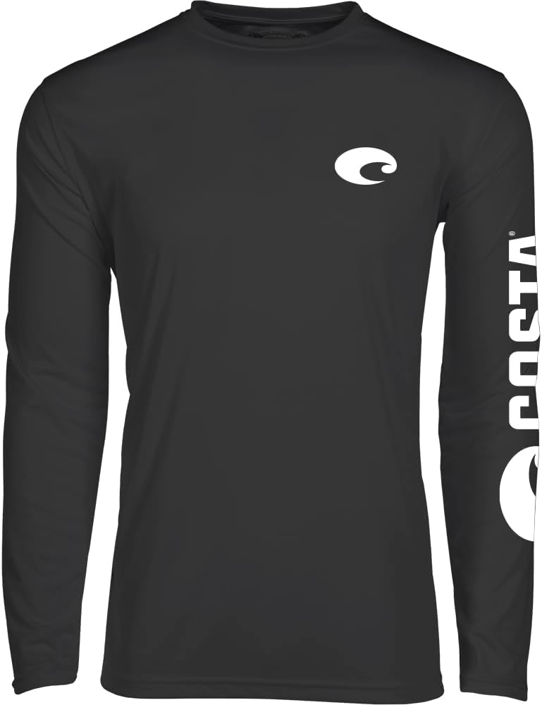 Costa Del Mar Mens Tech Crew Performance Long Sleeve Shirt - Gray