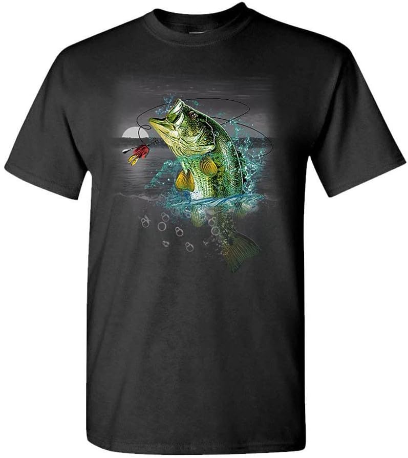 BASS Wilderness - smallmouth Largemouth Fishing - Unisex T-Shirt - Black