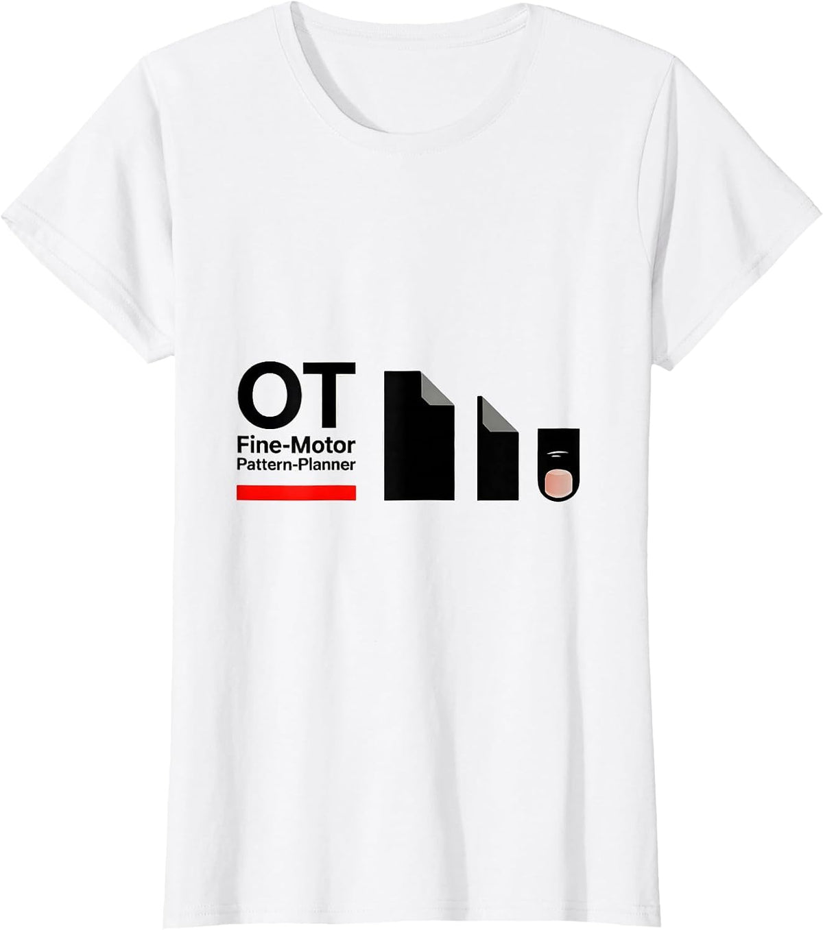 Women's OT Fine-Motor Pattern-Planner Occupational Therapy OT T-Shirt - White