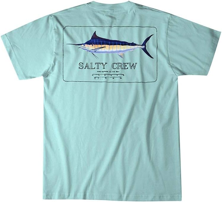 Salty Crew Blue Rogers SS Tee Seafoam XL - Men's Fashion Casual Short Sleeve T-Shirt Cotton - Regular Fit - Lifestyle Beach
