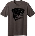 Dogline Mens Rottweiler Dog Lovers Graphic Tee Shirt - Heather Brown