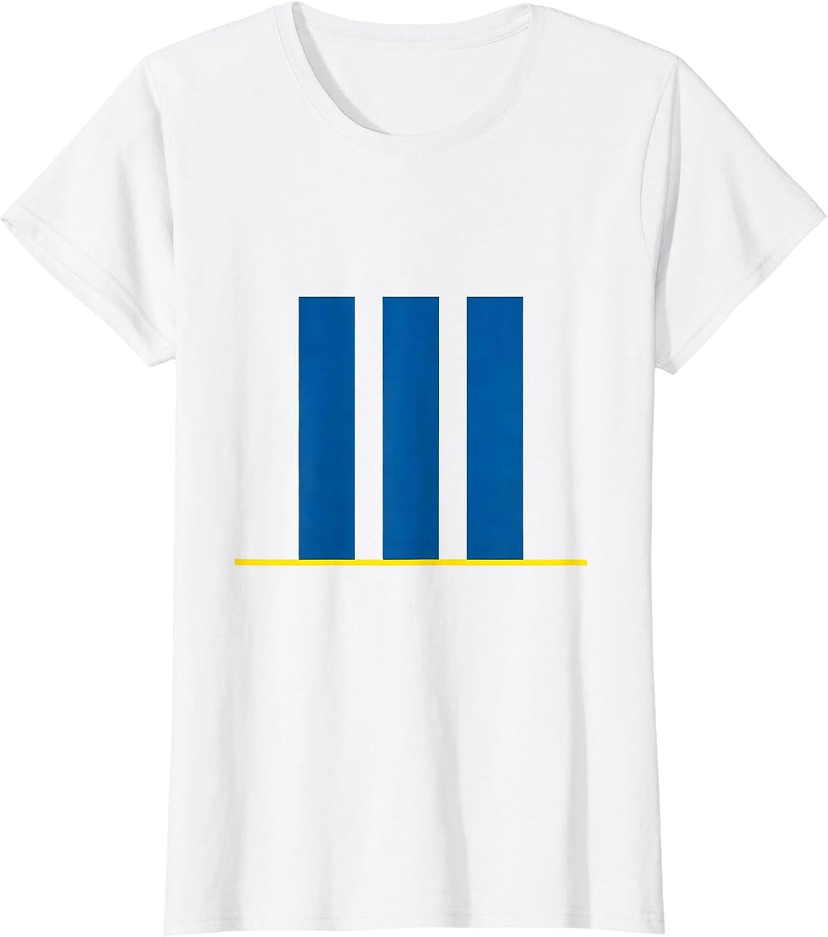 Women's Equal Bars Minimalist Down Syndrome Awareness Support T-Shirt - White