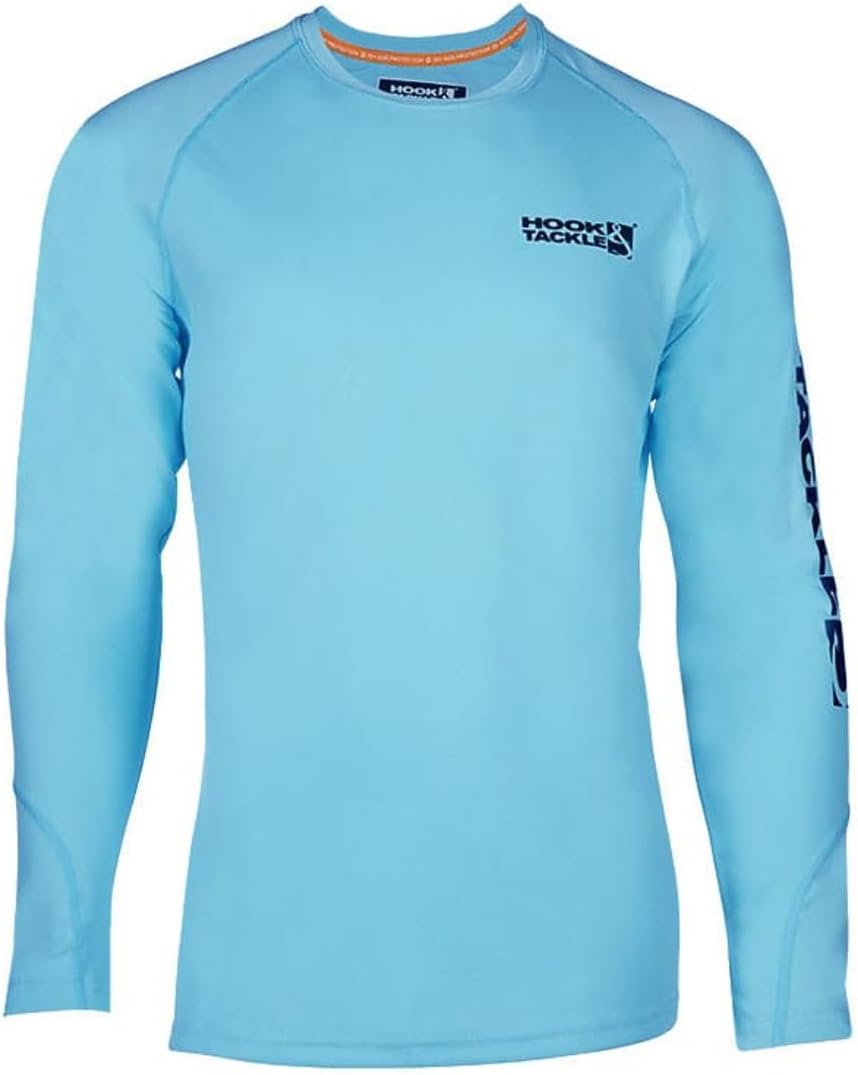 Hook & Tackle® Men's Seamount Long Sleeve Sun Protection Fishing Shirt - Waterfall
