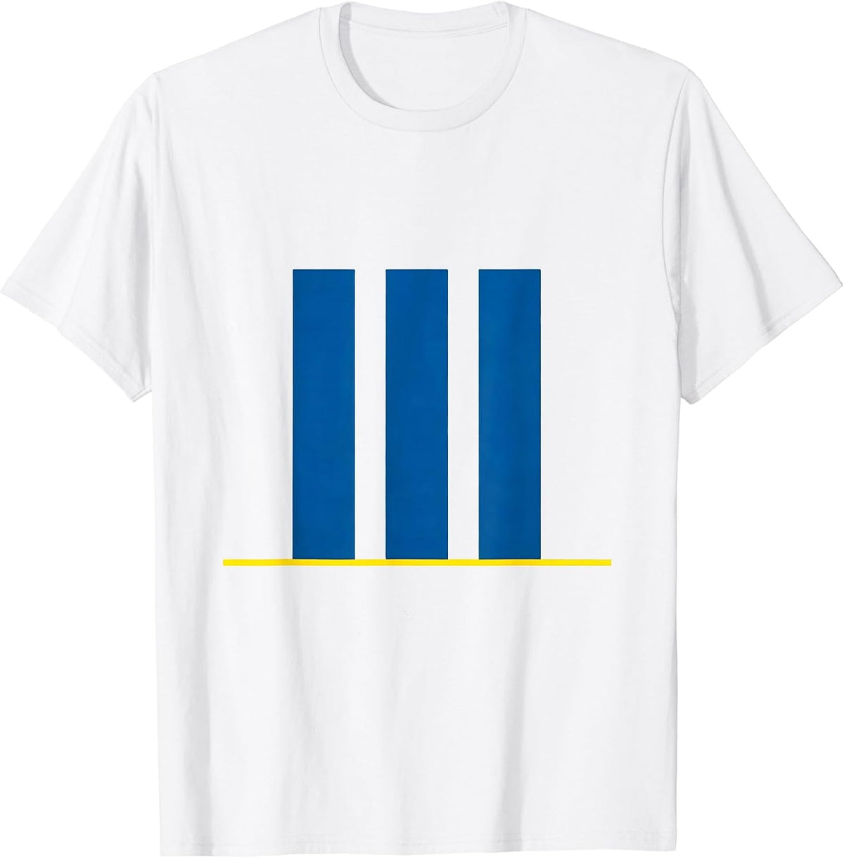 Men's Equal Bars Minimalist Down Syndrome Awareness Support T-Shirt - White