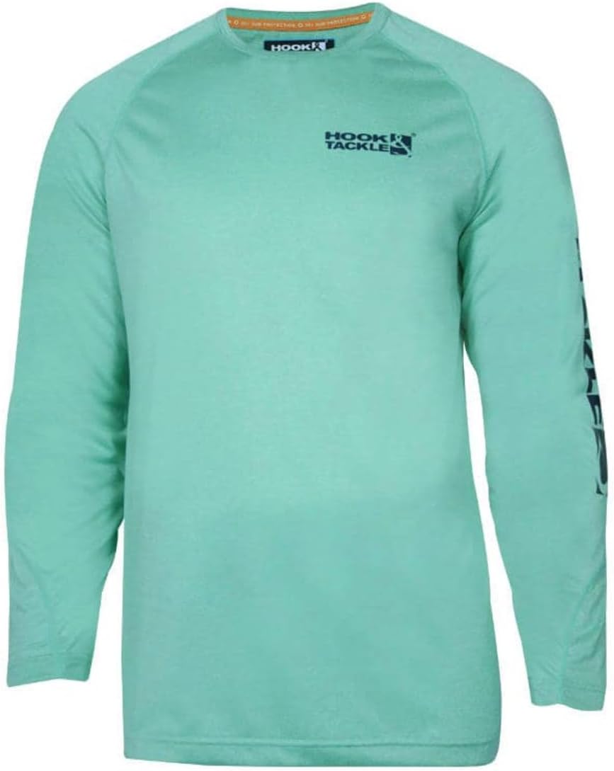 Hook & Tackle® Men's Seamount Long Sleeve Sun Protection Fishing Shirt - Jade Heather