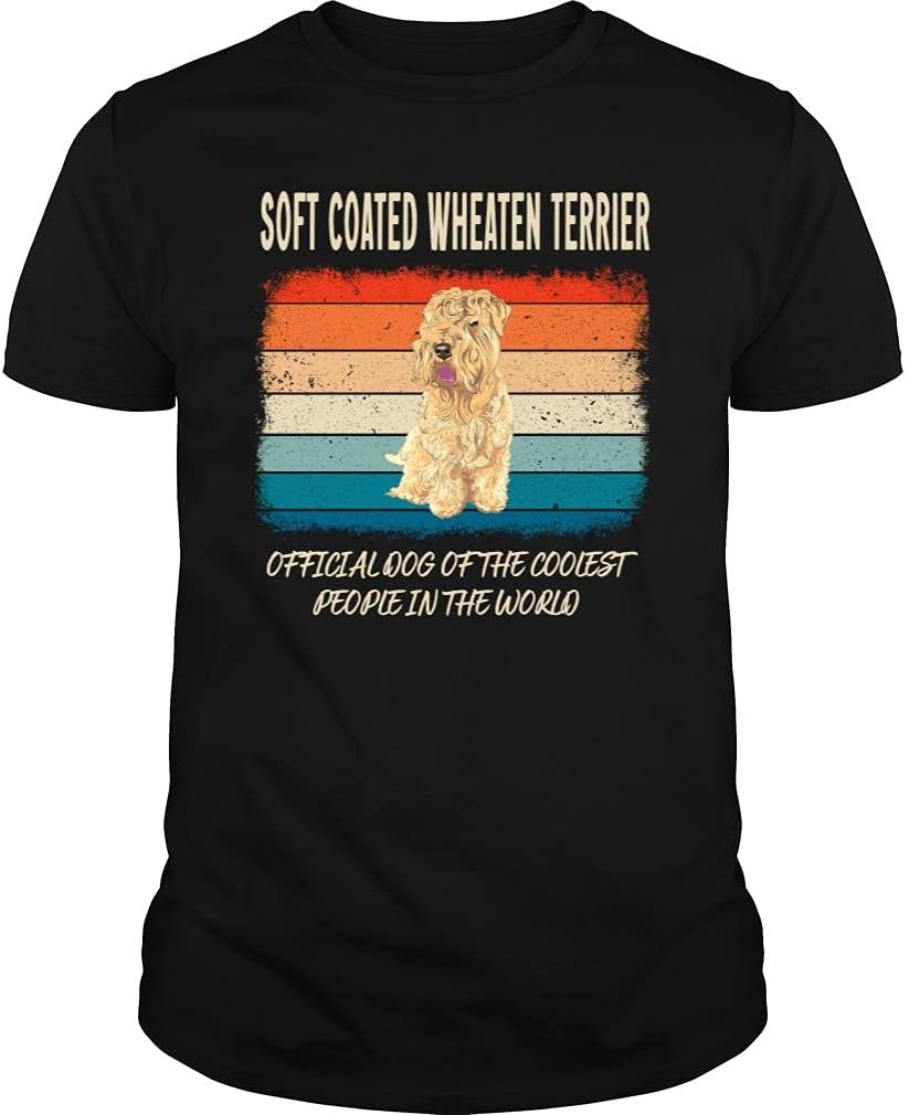 Soft Coated Wheaten Terrier Official Dog Tshirt - Unisex Tee - Black