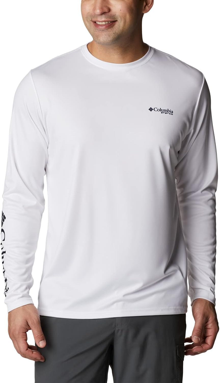 Columbia Men's Terminal Tackle PFG Statetriot Long Sleeve - White\/Collegiate Navy Usa