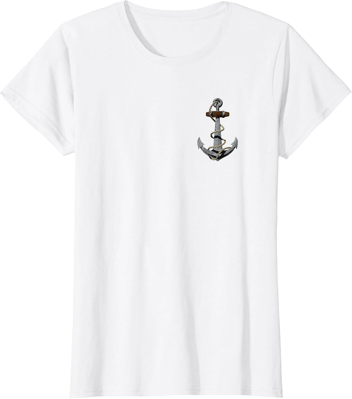 Swordfish Marlin Sailfish Deep Sea Fishing Anchor (2-Sided) T-Shirt - White