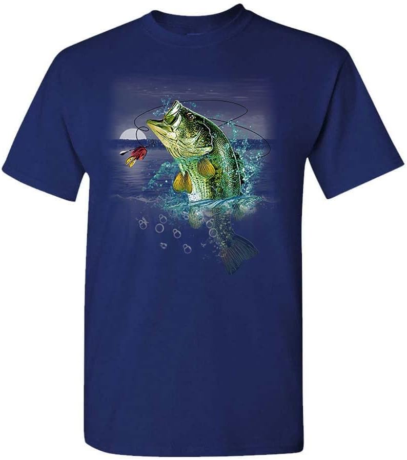 BASS Wilderness - smallmouth Largemouth Fishing - Unisex T-Shirt - Navy