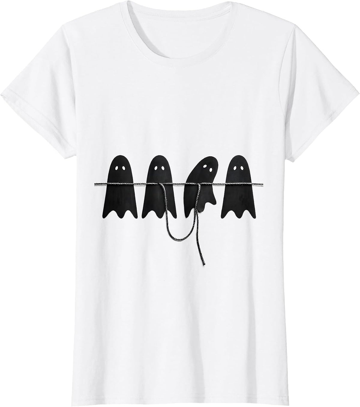 Para Normal Ghost Silhouettes SPED Paraprofessional T-Shirt - White