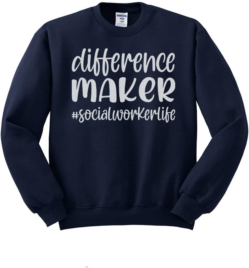 Difference Maker Social Worker Sweatshirt Unisex - Navy