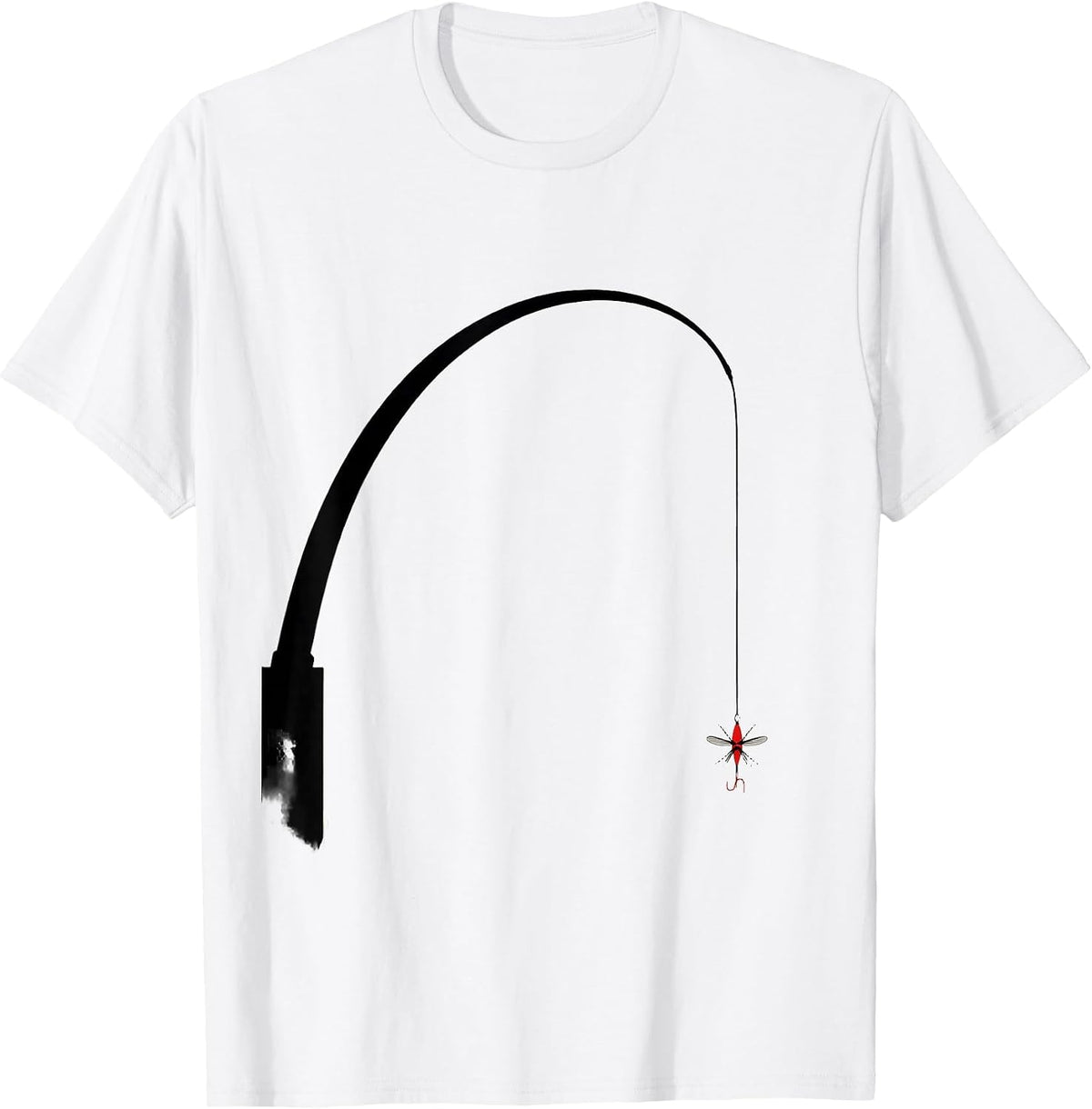 Men's Fly-Fishing Rod Christian Fisherman Faith Gift T-Shirt - White