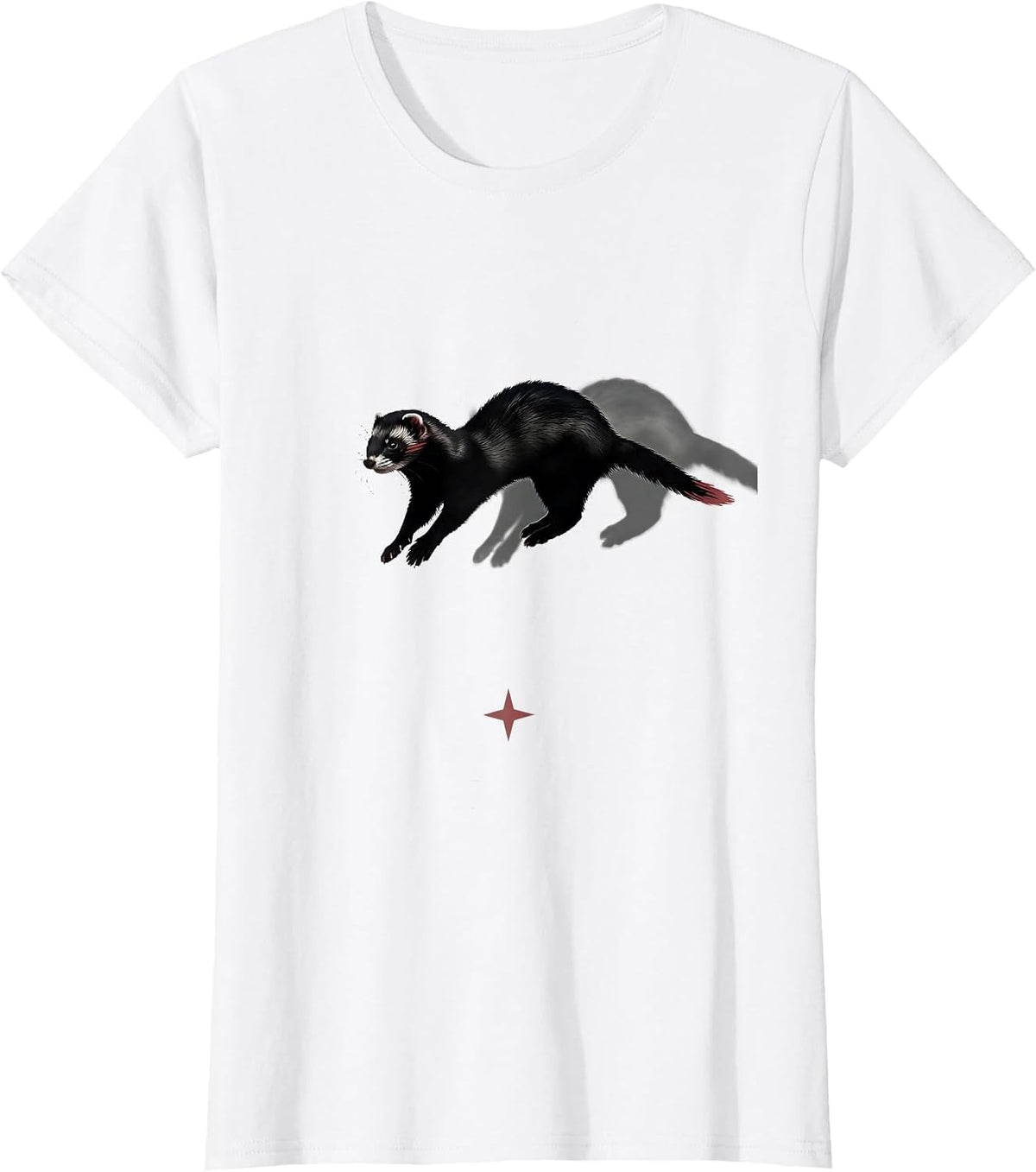 Ferret War Dance Minimalist Funny Ferret Lover Gift T-Shirt - White