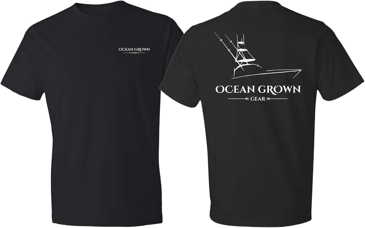 Ocean Grown Sportfisher Fishing T-Shirt - Black