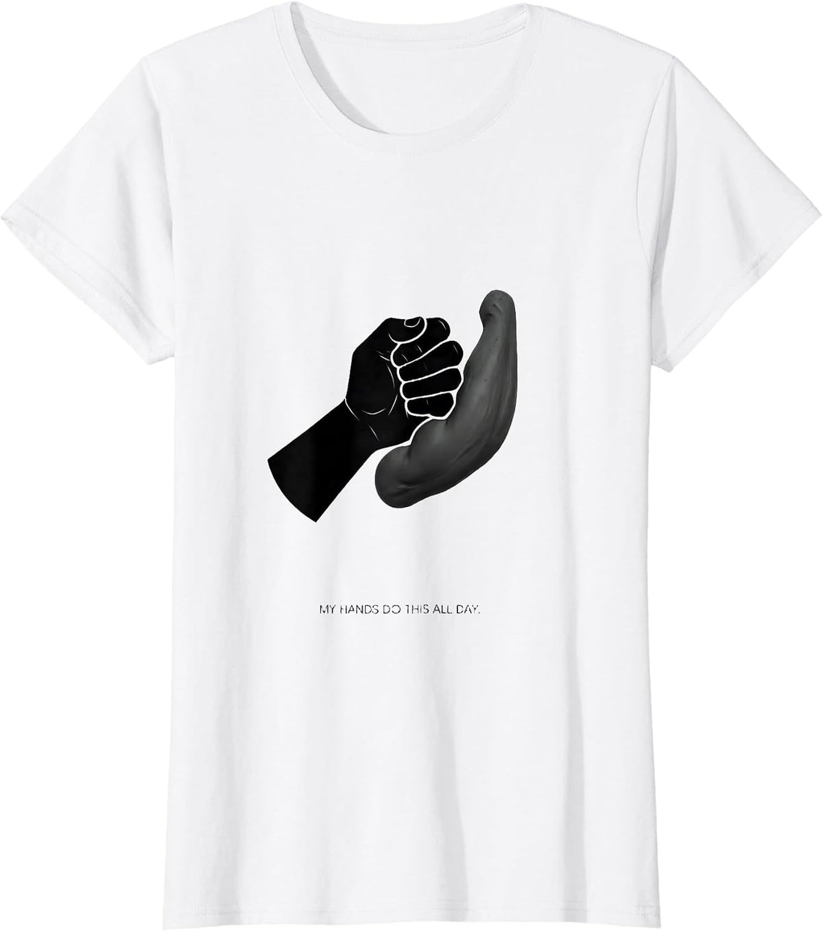 My Hands Do This All Day Funny Massage Therapist LMT Gift T-Shirt - White