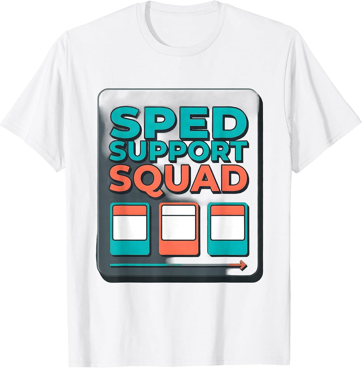 Men's SPED Support Squad Special Education Teacher Aide Staff T-Shirt - White