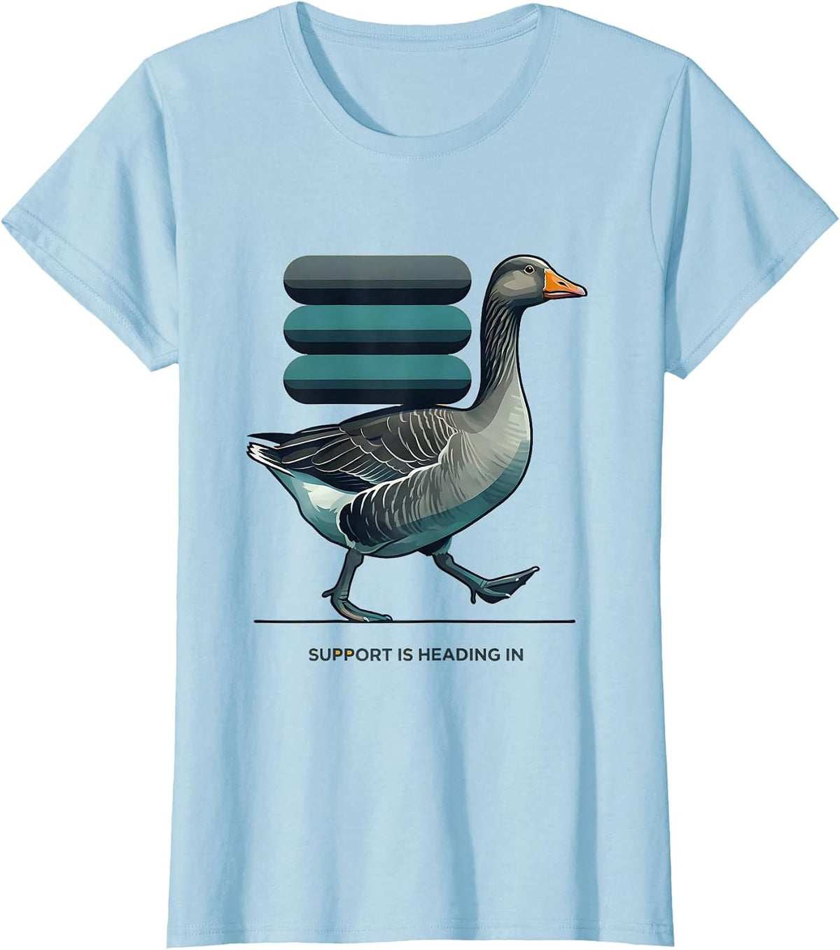 Support Is Heading In Midcentury Modern SPED Teacher T-Shirt - Baby Blue