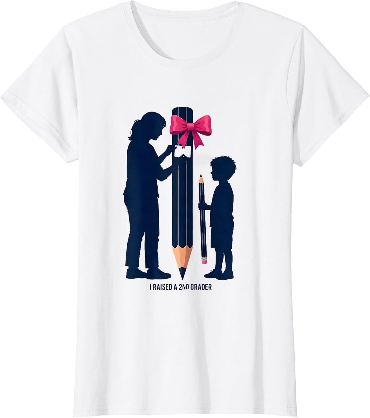 I Raised A 2nd Grader Playful Back To School Girl First Day T-Shirt - White