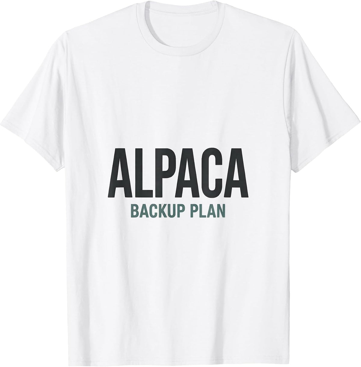Men's Alpaca Backup Plan Funny Alpaca Lover Yoga Humor T-Shirt - White