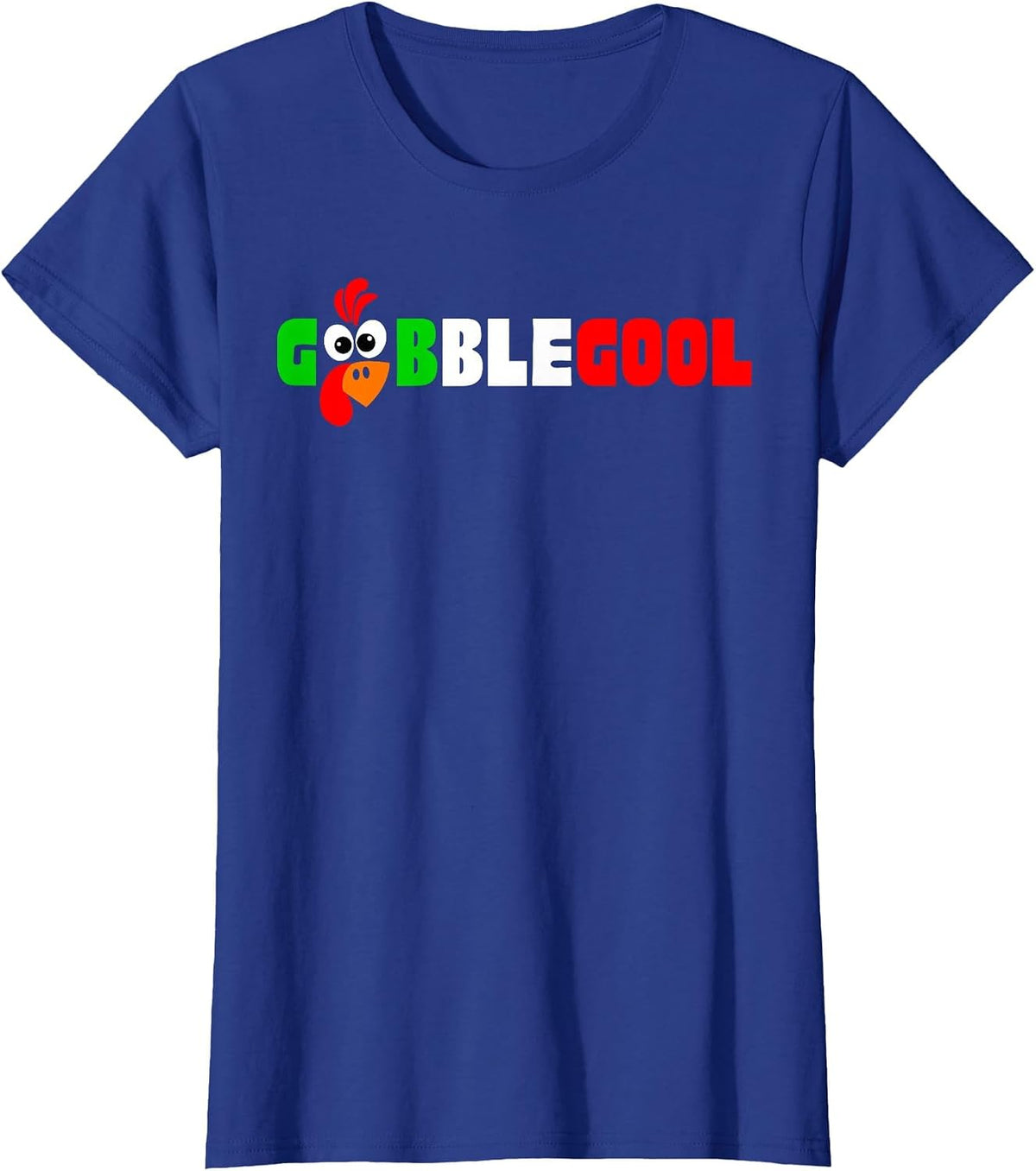 Retro Gobblegool Turkey Day Thanksgiving Parody Men Women T-Shirt - Royal Blue
