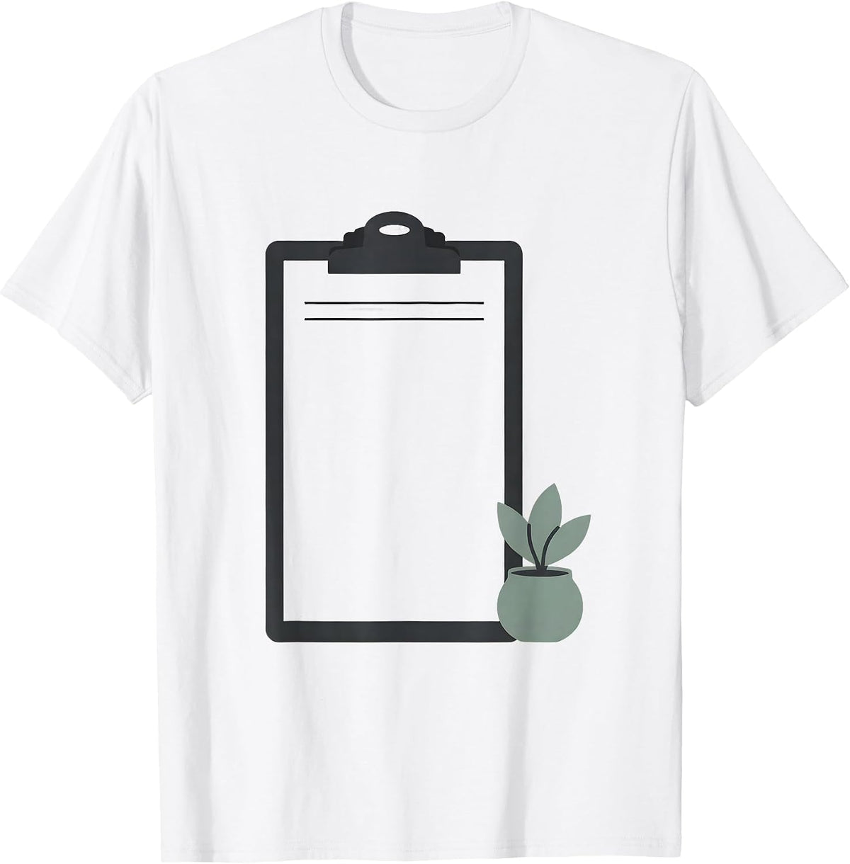 Blank Clipboard Minimalist Mental Health Counselor Gift T-Shirt - White