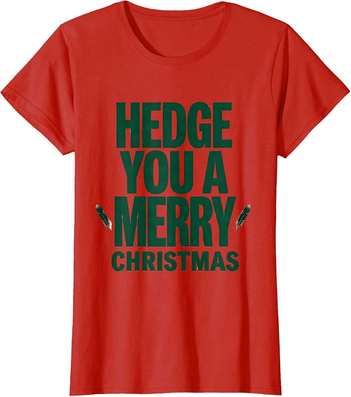Women's Hedge You A Merry Christmas Cute Hedgehog Lover Funny T-Shirt - Red
