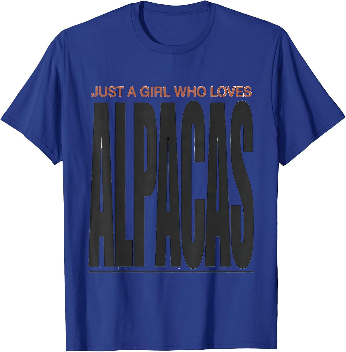 Men's Just A Girl Who Loves Alpacas Funny Animal Lover Humor T-Shirt - Royal Blue