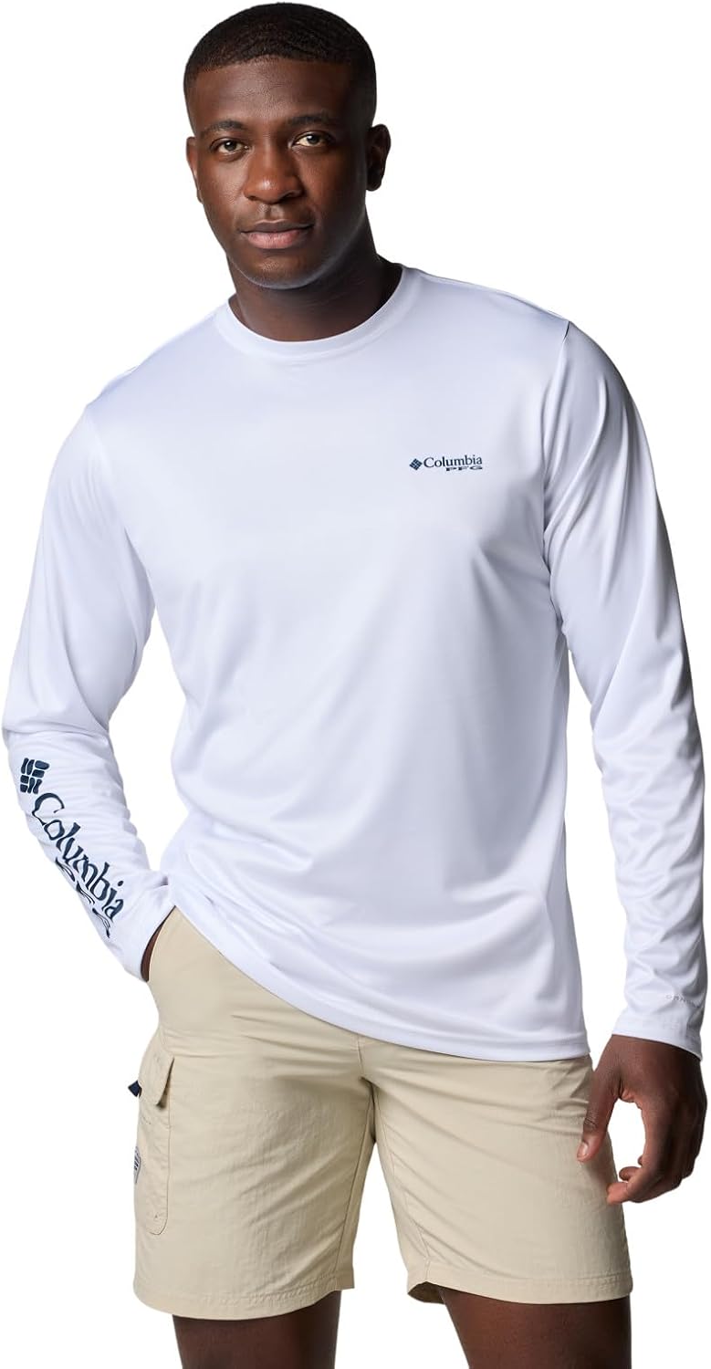 Columbia Men's Terminal Tackle PFG Fish Shine Long Sleeve - White\/Pfg Tarpon Shine
