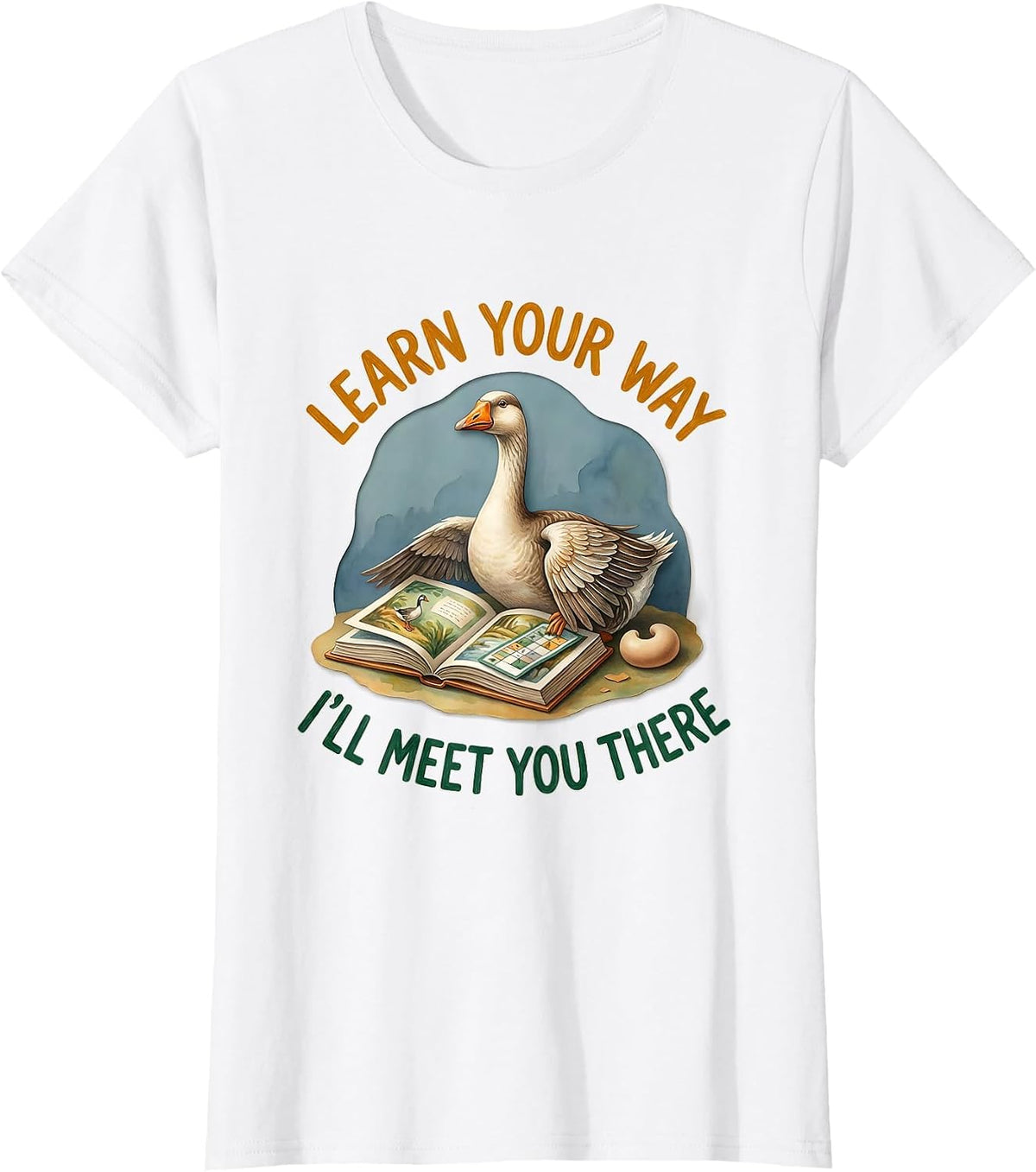Women's Learn Your Way, I'll Meet You There Whimsical SPED Teacher T-Shirt - White