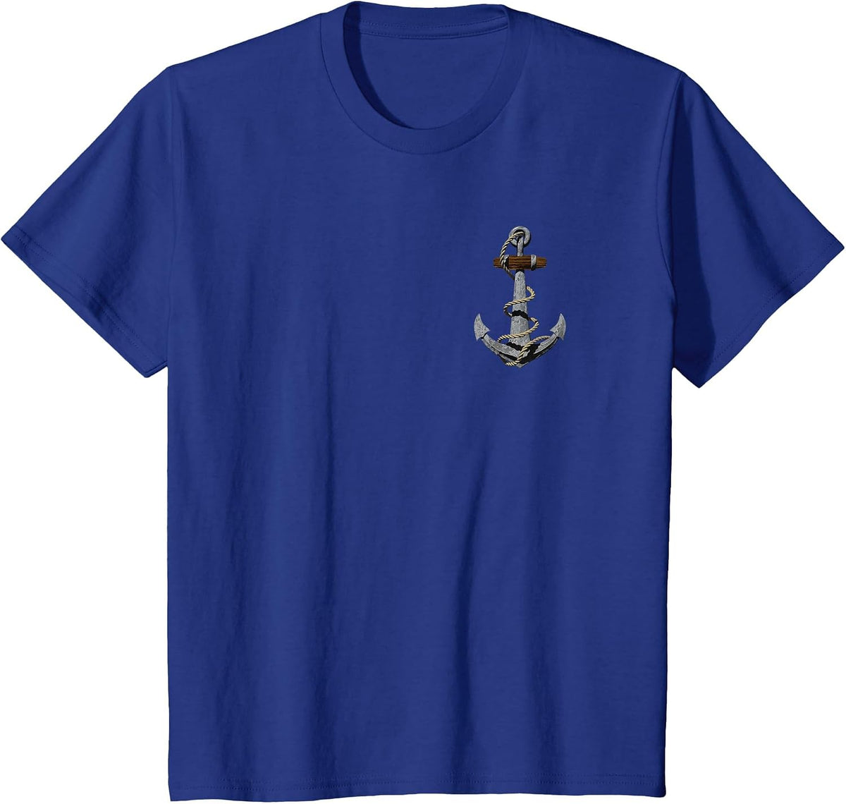 Swordfish Marlin Sailfish Deep Sea Fishing Anchor (2-Sided) T-Shirt - Royal Blue