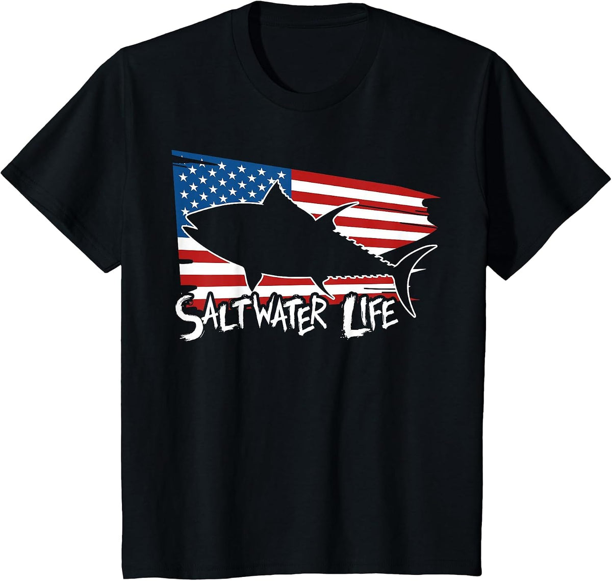 Saltwater Life T-Shirt - Fishing Shirts T-Shirt - Black