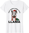 Women's Have Yourself a Merry Little Llama Funny Llama Lover T-Shirt - White