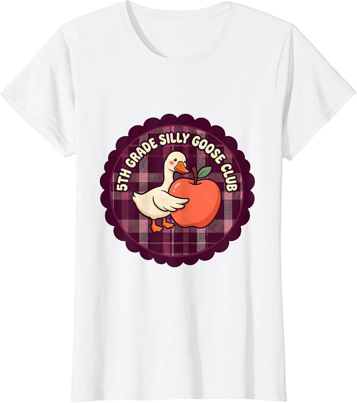 Women's 5th Grade Silly Goose Club Cute Teacher Back To School T-Shirt - White
