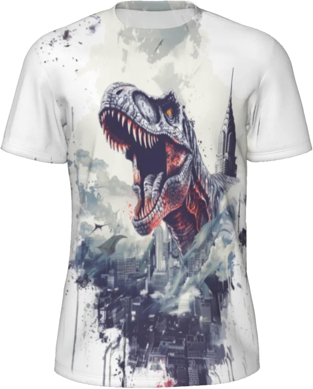 3D Pattern Print T-Shirt Breathable Cool Lightweight Flexible Easy to Match Diverse and Stylish - Urban Tyrannosaurus Rex1