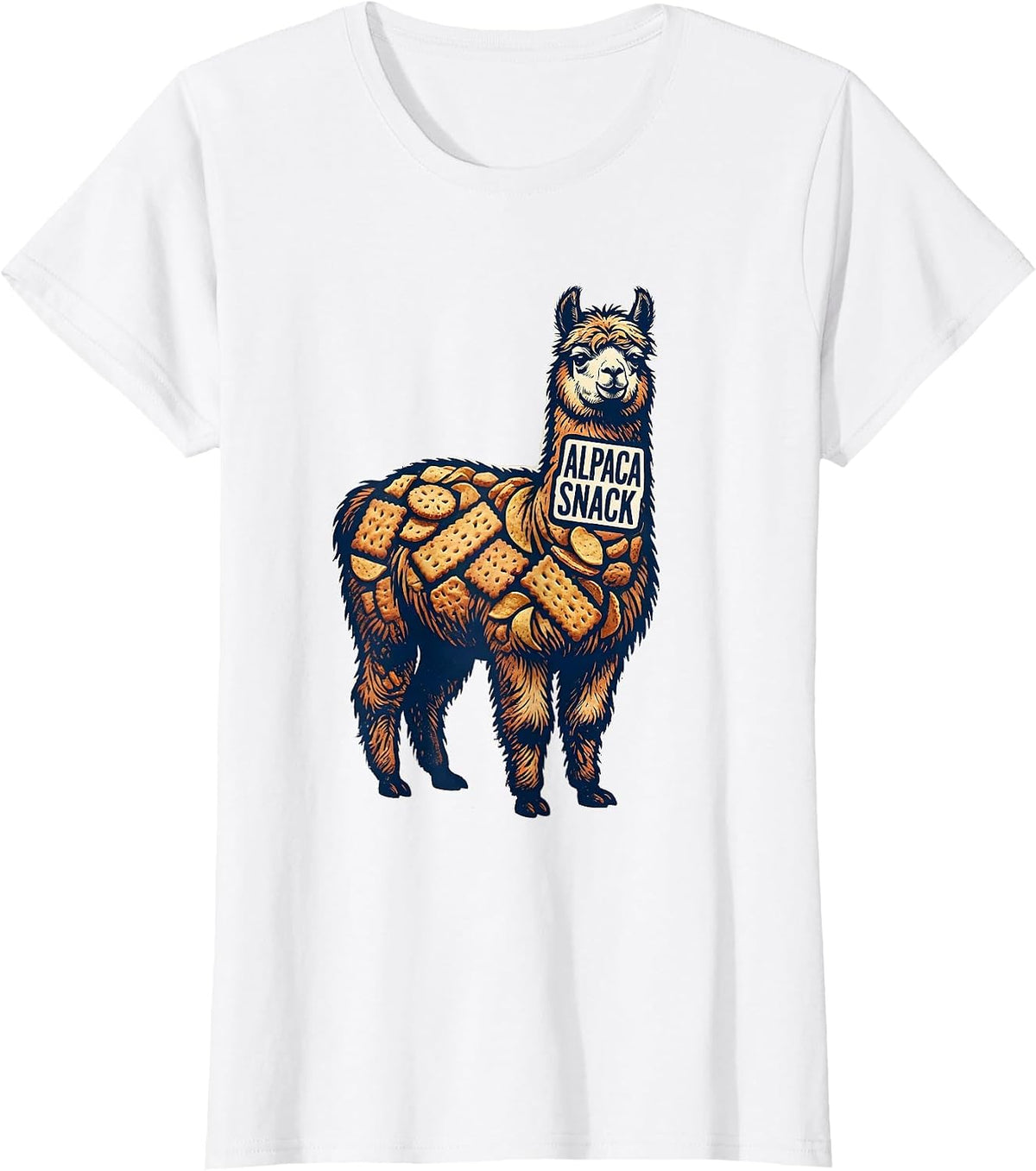 Alpaca Snack Funny Alpaca Lover Animal Humor Novelty T-Shirt - White