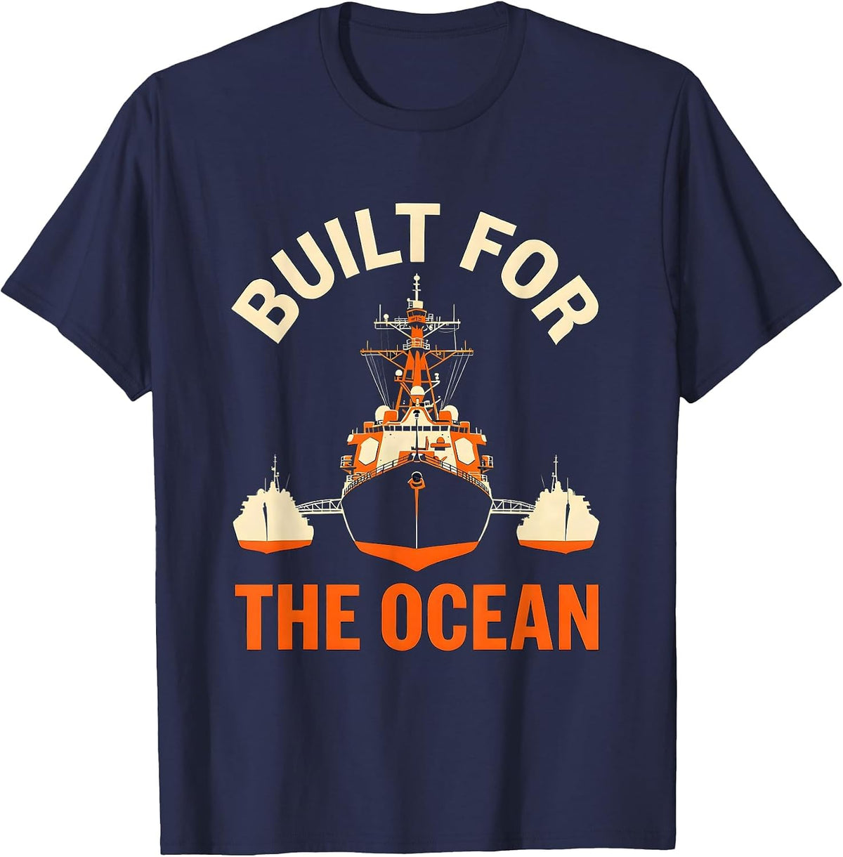 Built for the Ocean Navy Nautical Design T-Shirt - Navy Blue