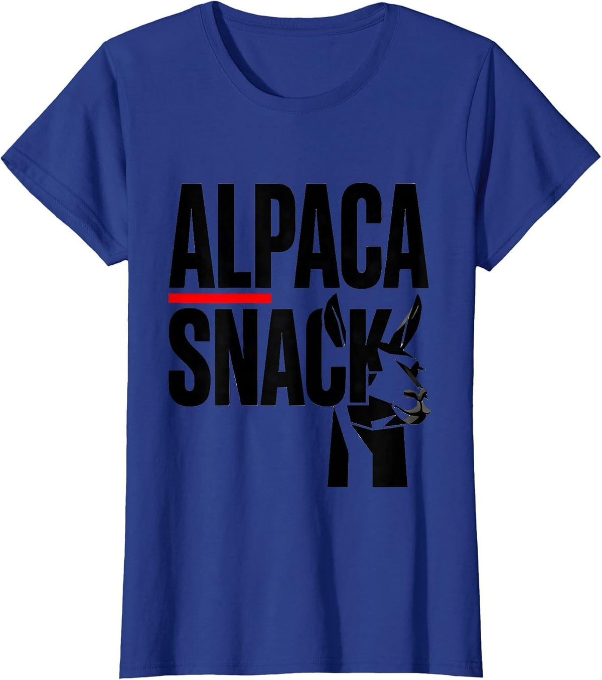 Women's Alpaca Snack Funny Alpaca Lover Humor Novelty Gift T-Shirt - Royal Blue