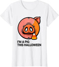 Women's I'm A Pig This Halloween Funny Pig Lover Halloween Costume T-Shirt - White