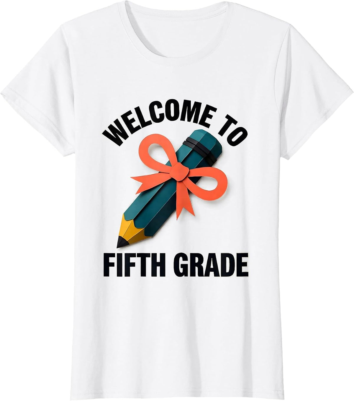 Women's Welcome To Fifth Grade Cute Back To School Coquette Bow T-Shirt - White