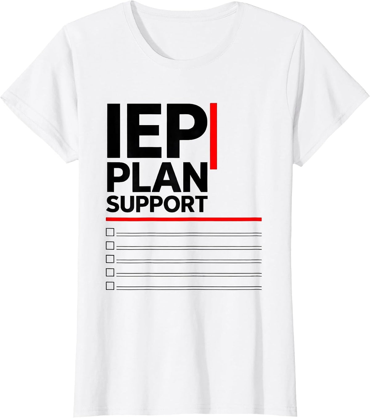 IEP Plan Support Funny Special Education Teacher Sped Staff T-Shirt - White