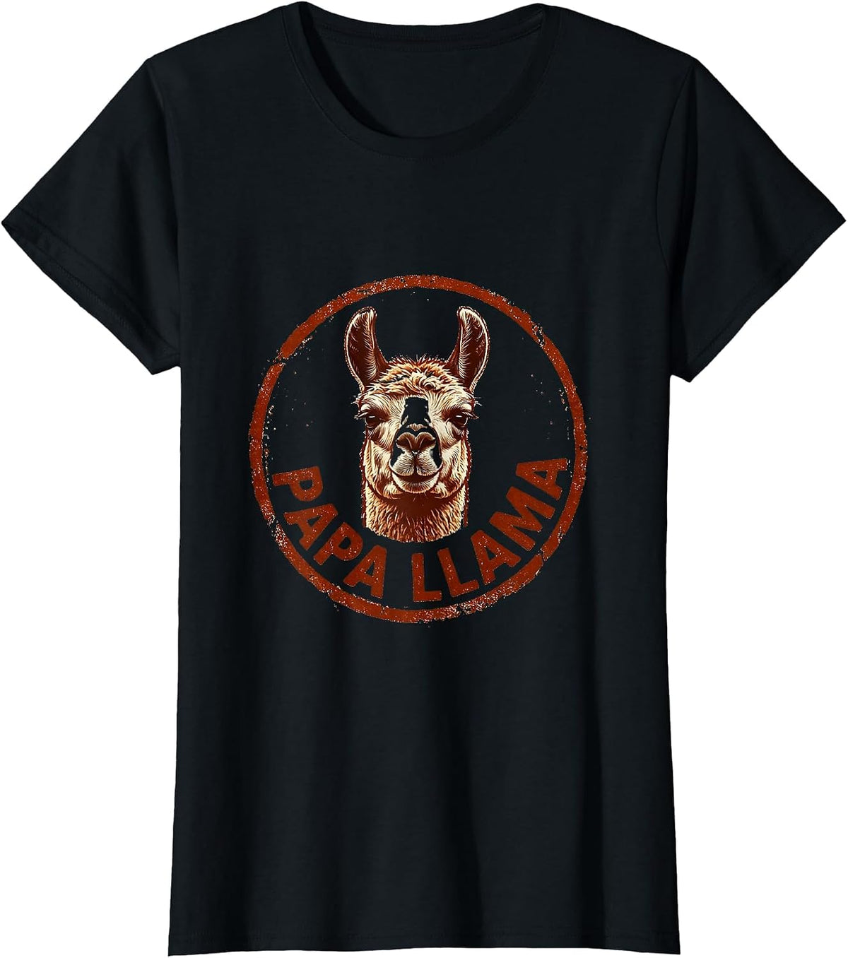 Papa Llama Funny Llama Lover Alpaca Humor Gift T-Shirt - Black