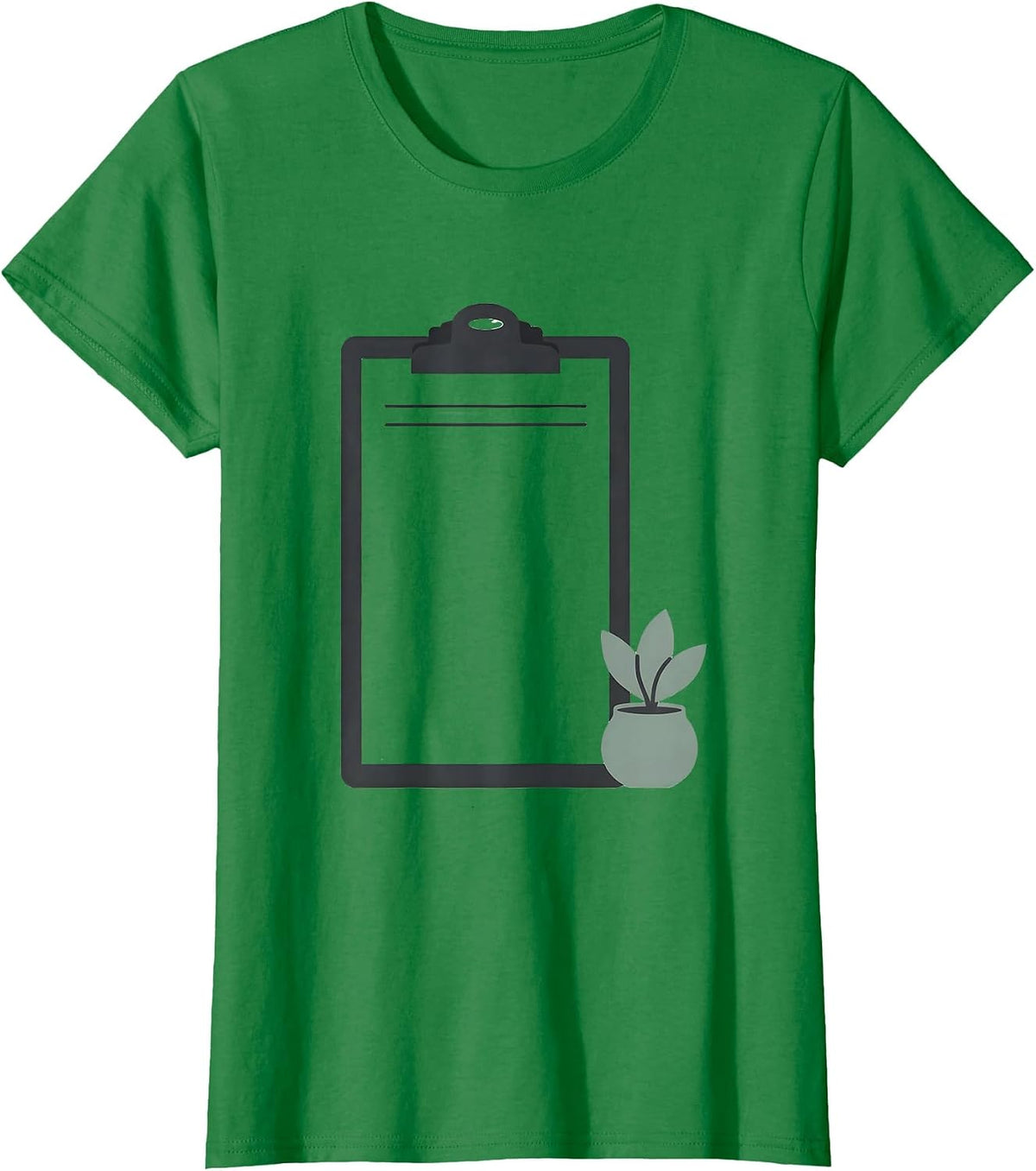 Blank Clipboard Minimalist Mental Health Counselor Gift T-Shirt - Kelly Green