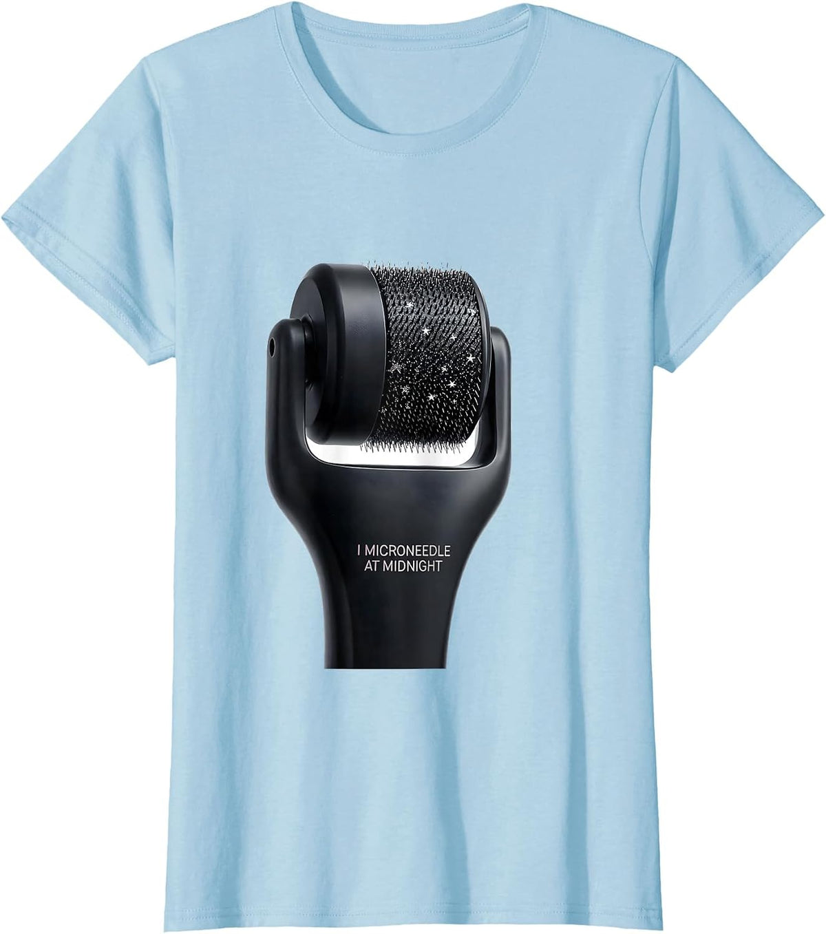 Women's I Microneedle At Midnight Funny Dermatology Halloween T-Shirt - Baby Blue