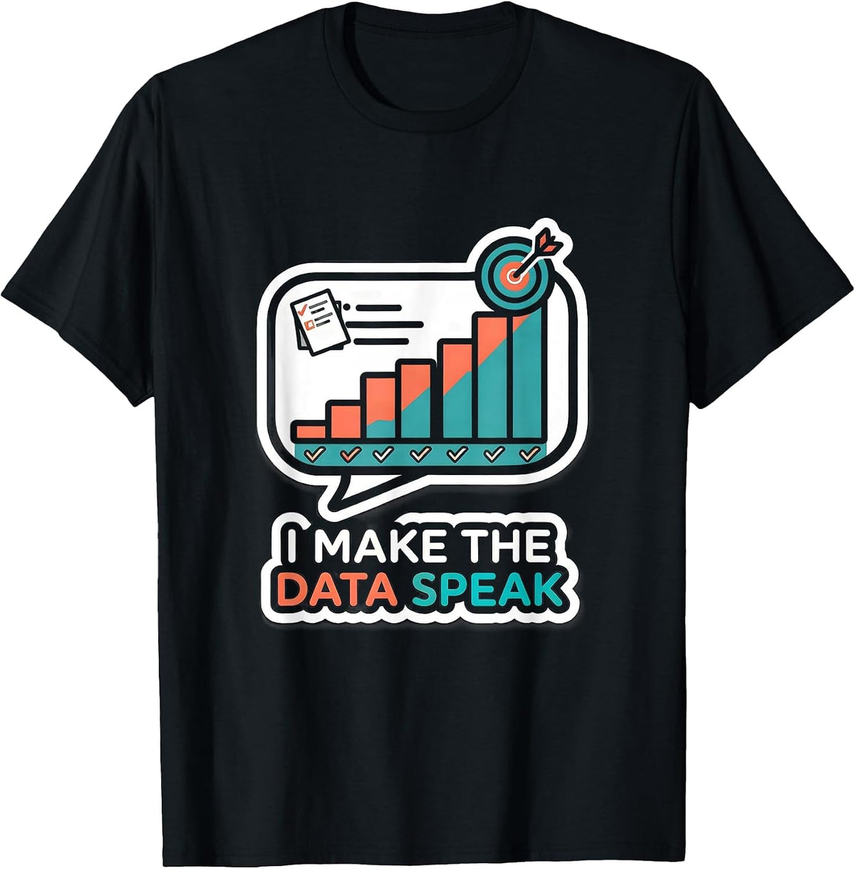 Men's I Make The Data Speak Funny Special Education Teacher SPED T-Shirt - Black