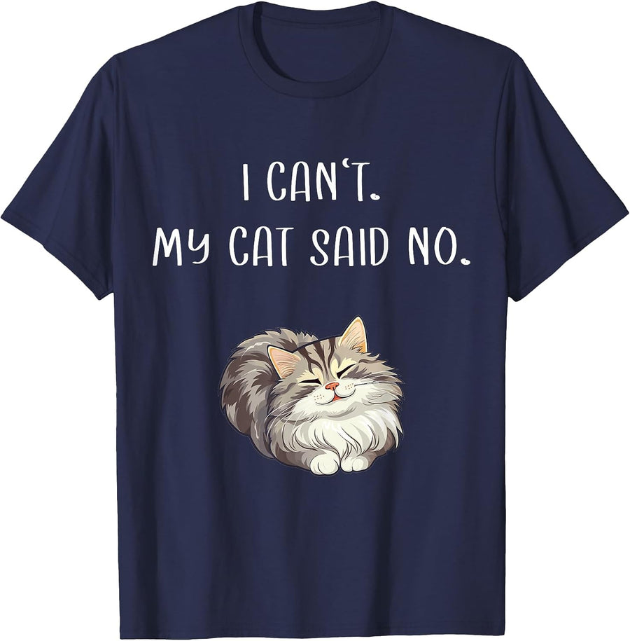 Siberian Kitten Sayings Owner for Sale Siberian Forest Cat T-Shirt - Navy Blue