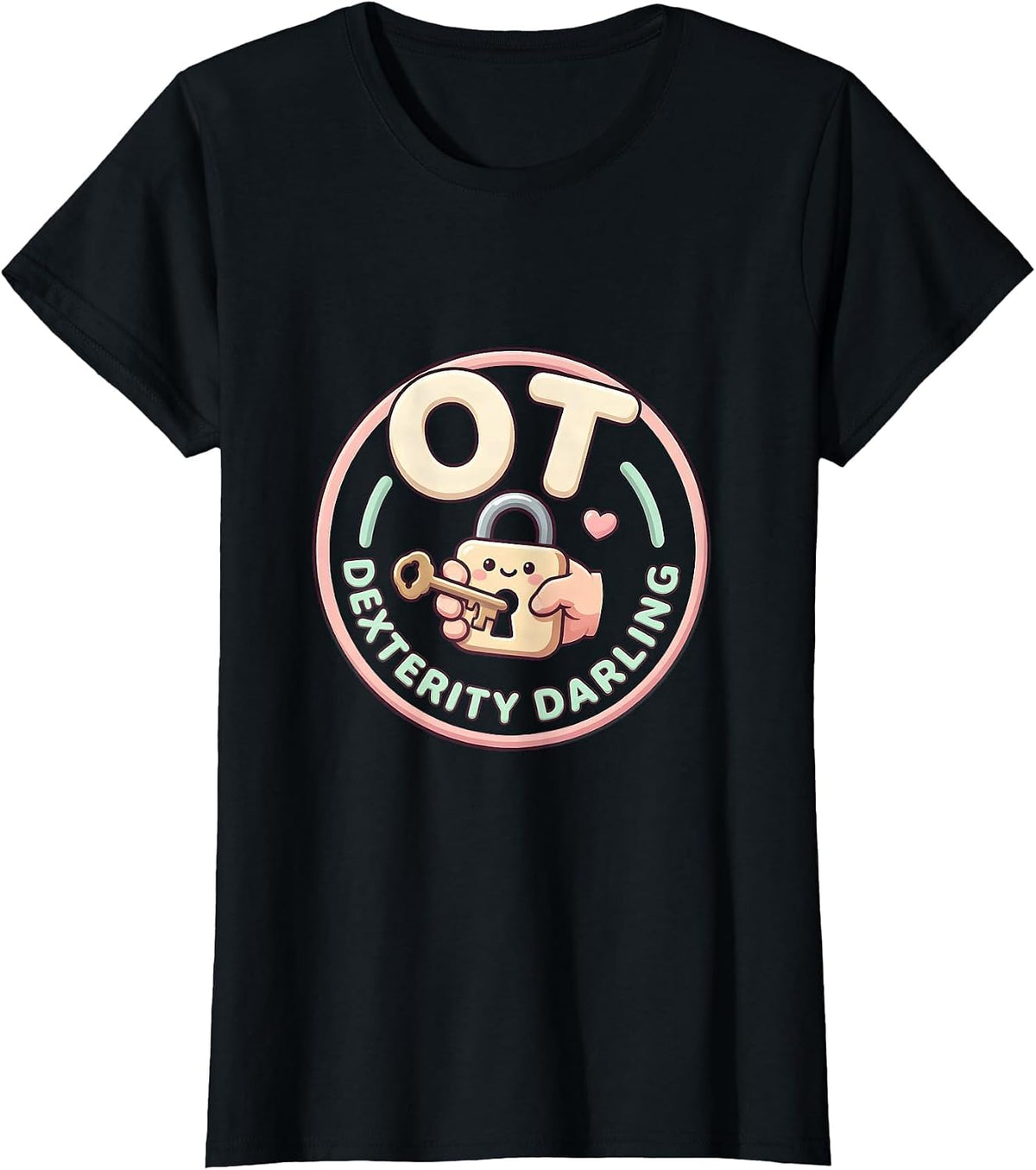OT Dexterity Darling Cute Kawaii Occupational Therapy Gift T-Shirt - Black