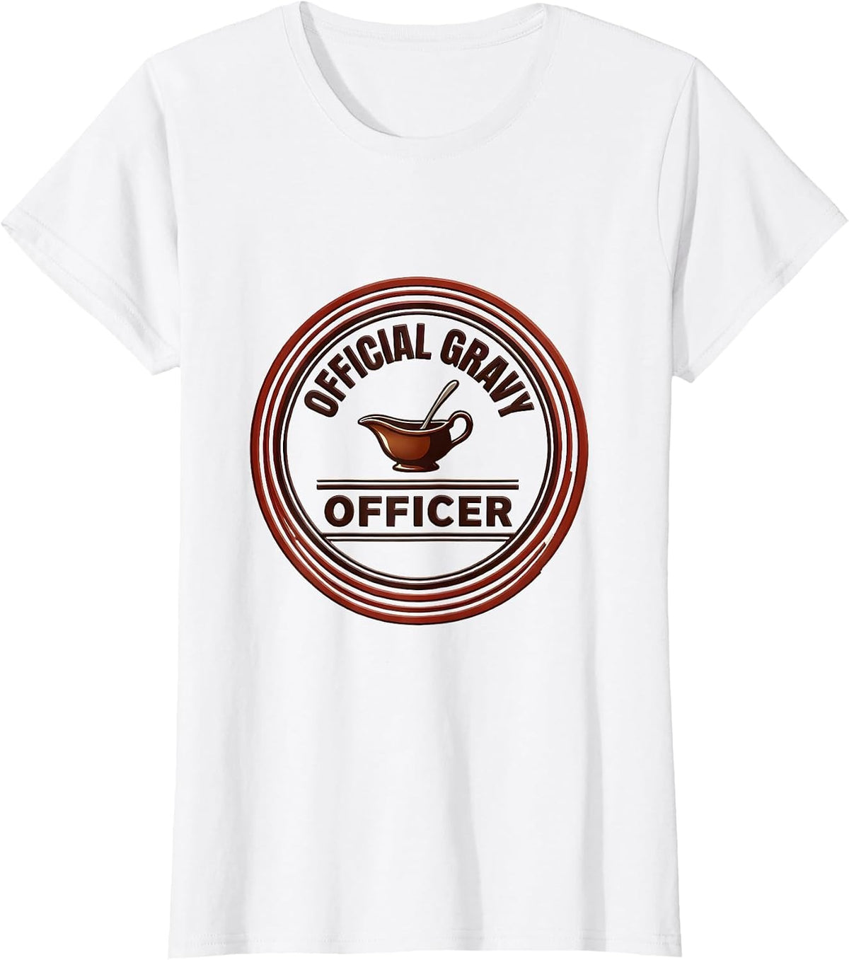 Official Gravy Officer Funny Thanksgiving Family Dinner T-Shirt - White