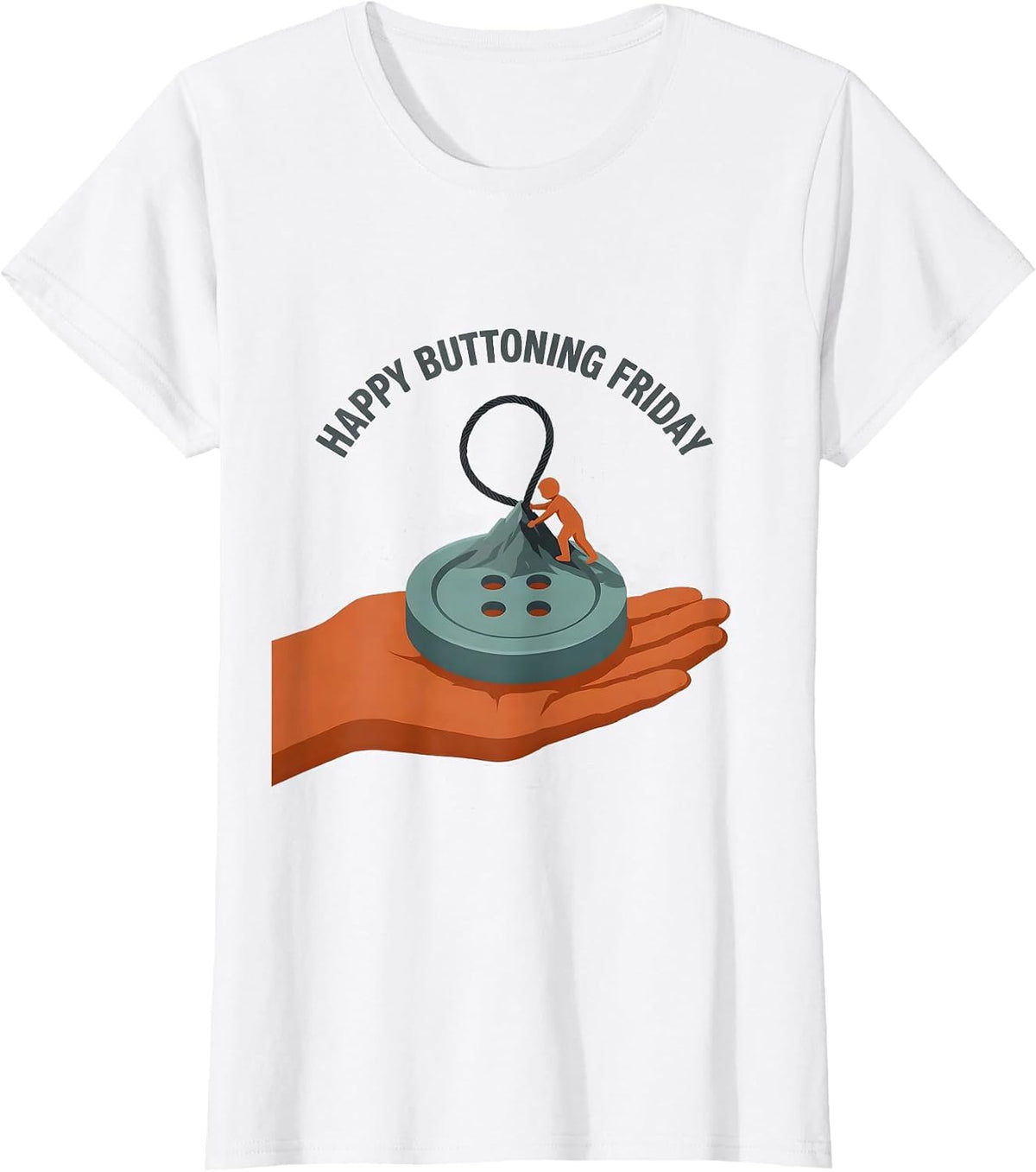 Women's Happy Buttoning Friday Occupational Therapy OT Assistant T-Shirt - White